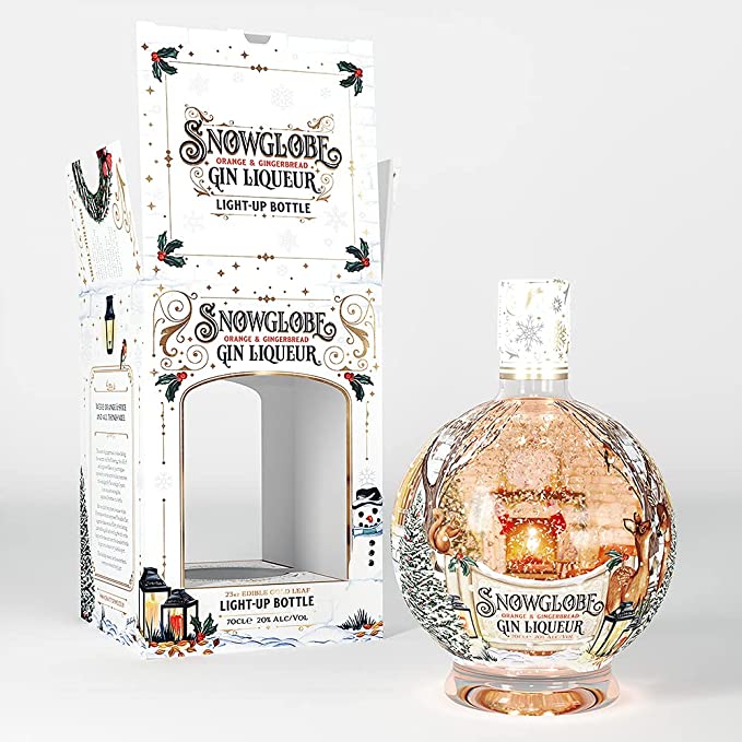 LICOR SNOW GLOBE ORANGE & GINGERBREAD GIN 6/70/20º GBX