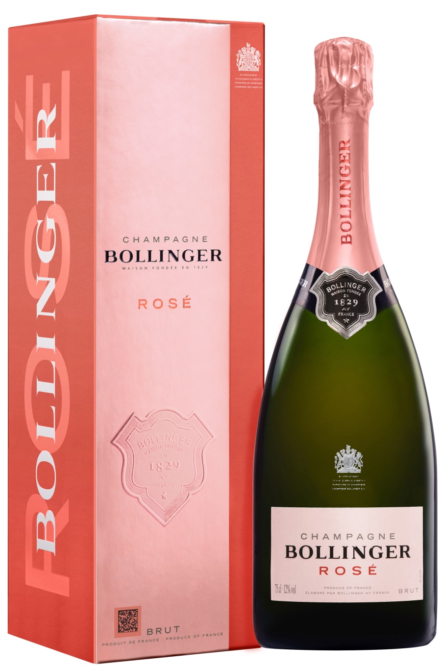 CHAMPAGNE BOLLINGER BRUT ROSE 6/75/12º GBX