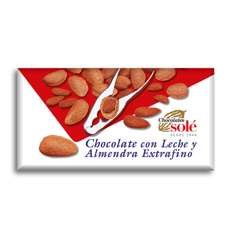 CHOCOLATE CON LECHE Y ALMENDRAS 150g