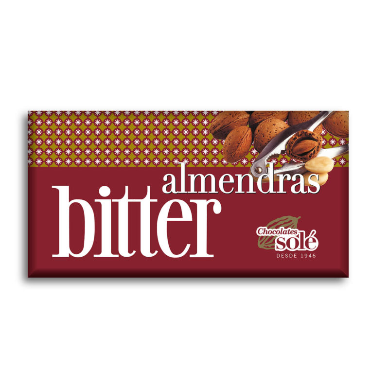 CHOCOLATE BITTER CON ALMENDRAS 51% CACAO 150g