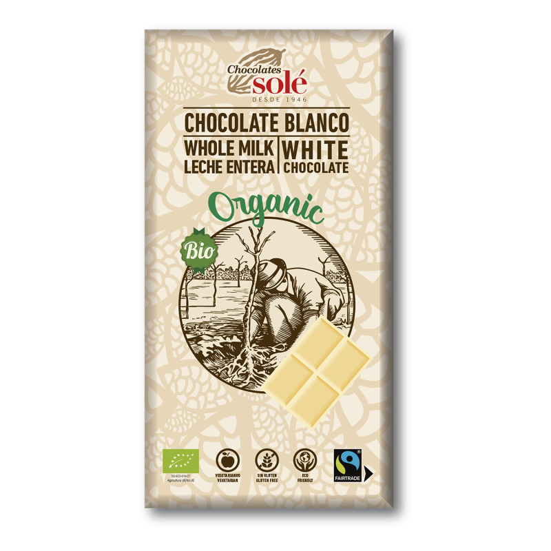 CHOCOLATE BLANCO 100 G. BIO