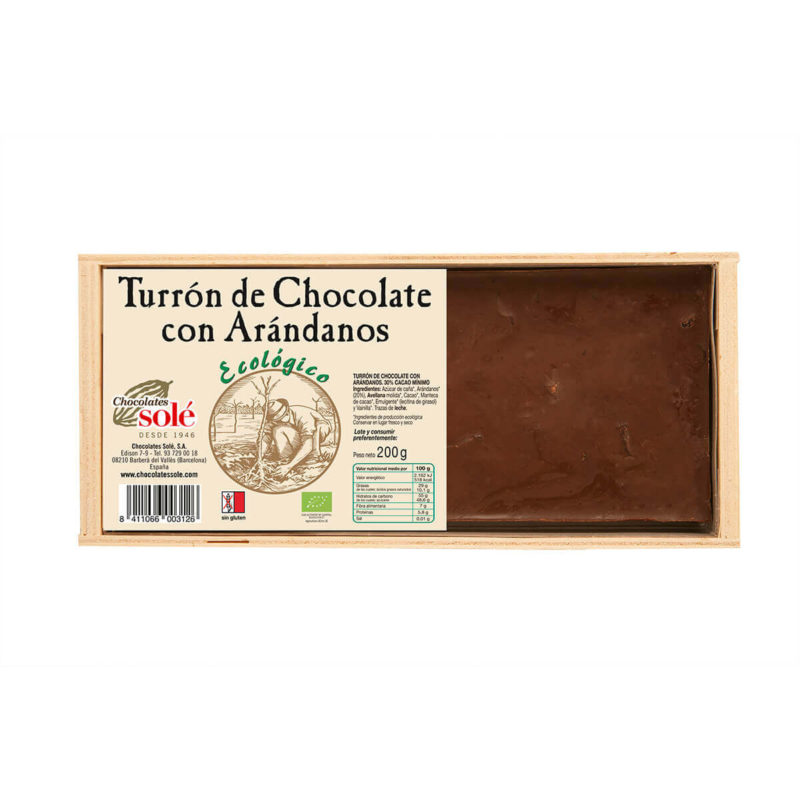 TURRON ARANDANOS ECO 200 GRS